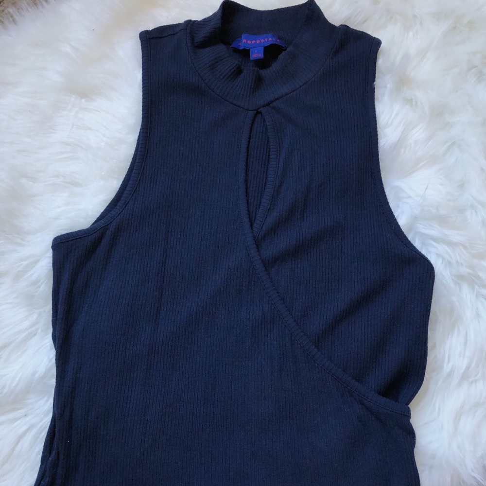 AERO navy blue halter top